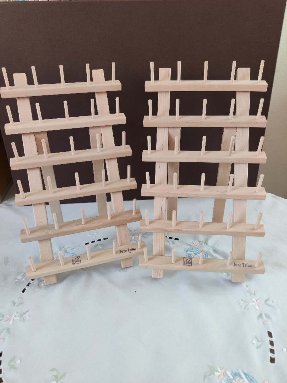 NEW 2-PCS June Tailor Wooden Thread Rack Mini-Sized 30 Spool